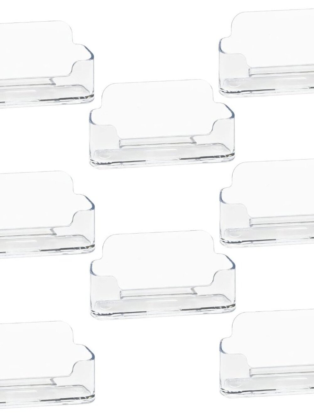 8 Pack Acrylic Business Card Holder for Desk, Clear Plastic Business Cards Displ